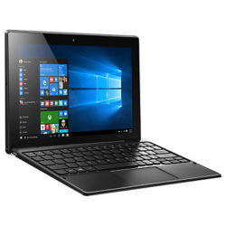 Lenovo Miix 310 Tablet with Detachable Keyboard, Intel Atom, 4GB RAM, 64GB eMMC, 10.1 Touch Screen, Wi-Fi, Silver Silver